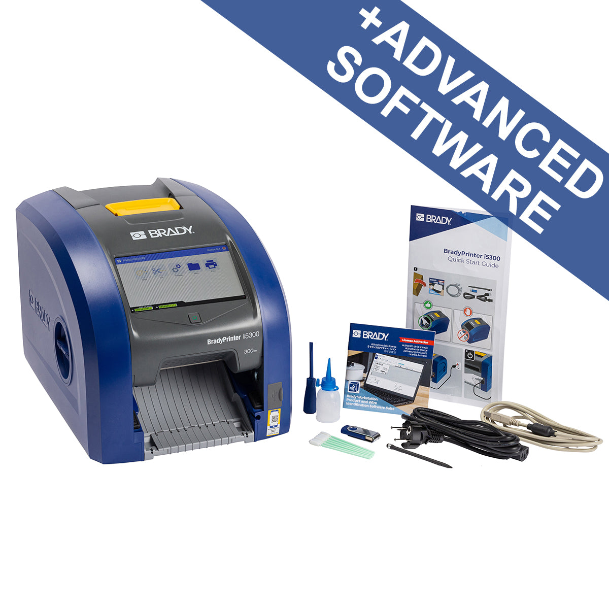 310342 - Stampante per etichette industriali i5300 con Wi-Fi - Unione Europea con Suite Identificazione prodotti e fili per Brady Workstation