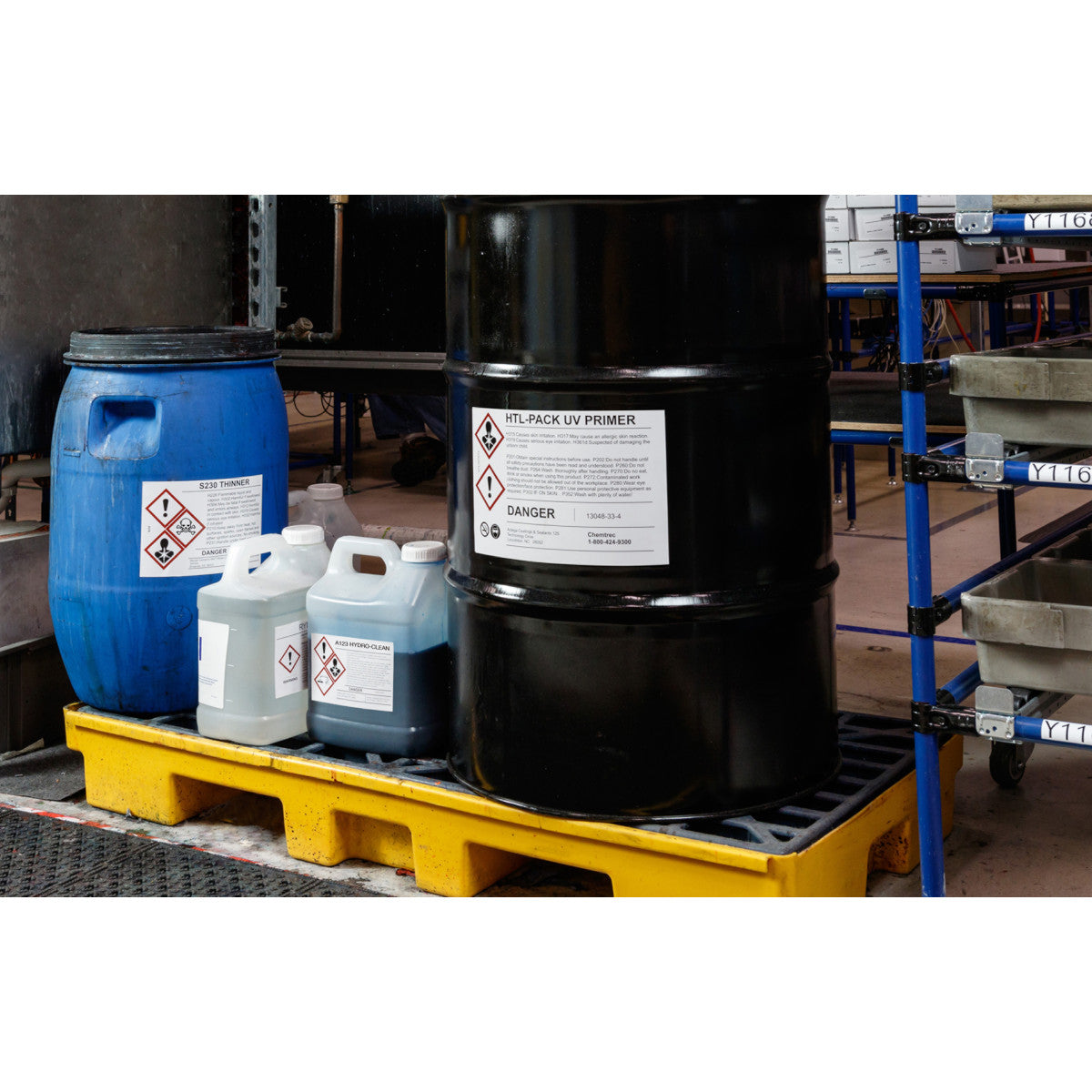130774 - Etichette prestampate per sostanze chimiche GHS CLP BBP85 ROTOLO DA 70 ETICHETTE