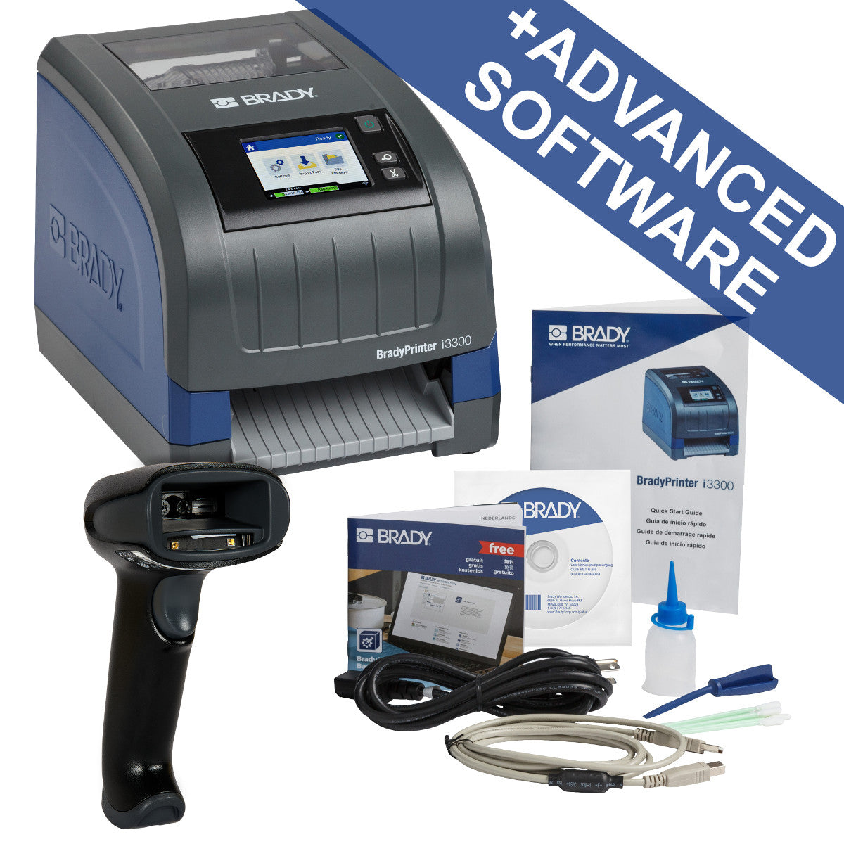 302672 - Stampante per etichette industriali i3300 con Wi-Fi – Unione Europea con Suite Identificazione prodotti e fili per Brady Workstation
