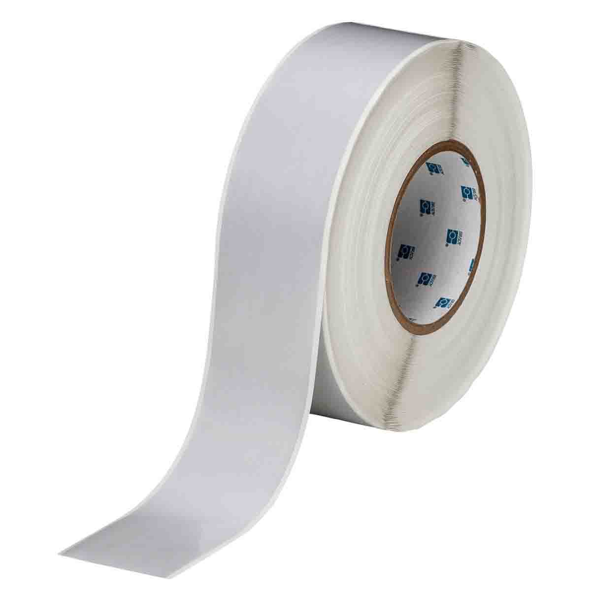 104196 - Etichette in rotolo in poliestere argento opaco con adesivo base gomma core 76 mm ROTOLO DA 1 ETICHETTA