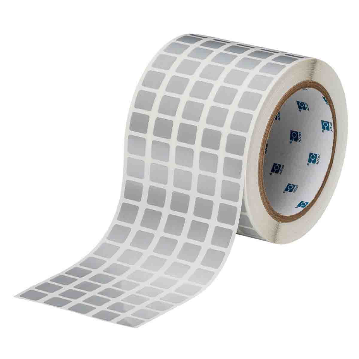 030229 - Etichette per targhe di identificazione in poliestere lucido metallizzato core 76 mm ROTOLO DA 10000 ETICHETTE