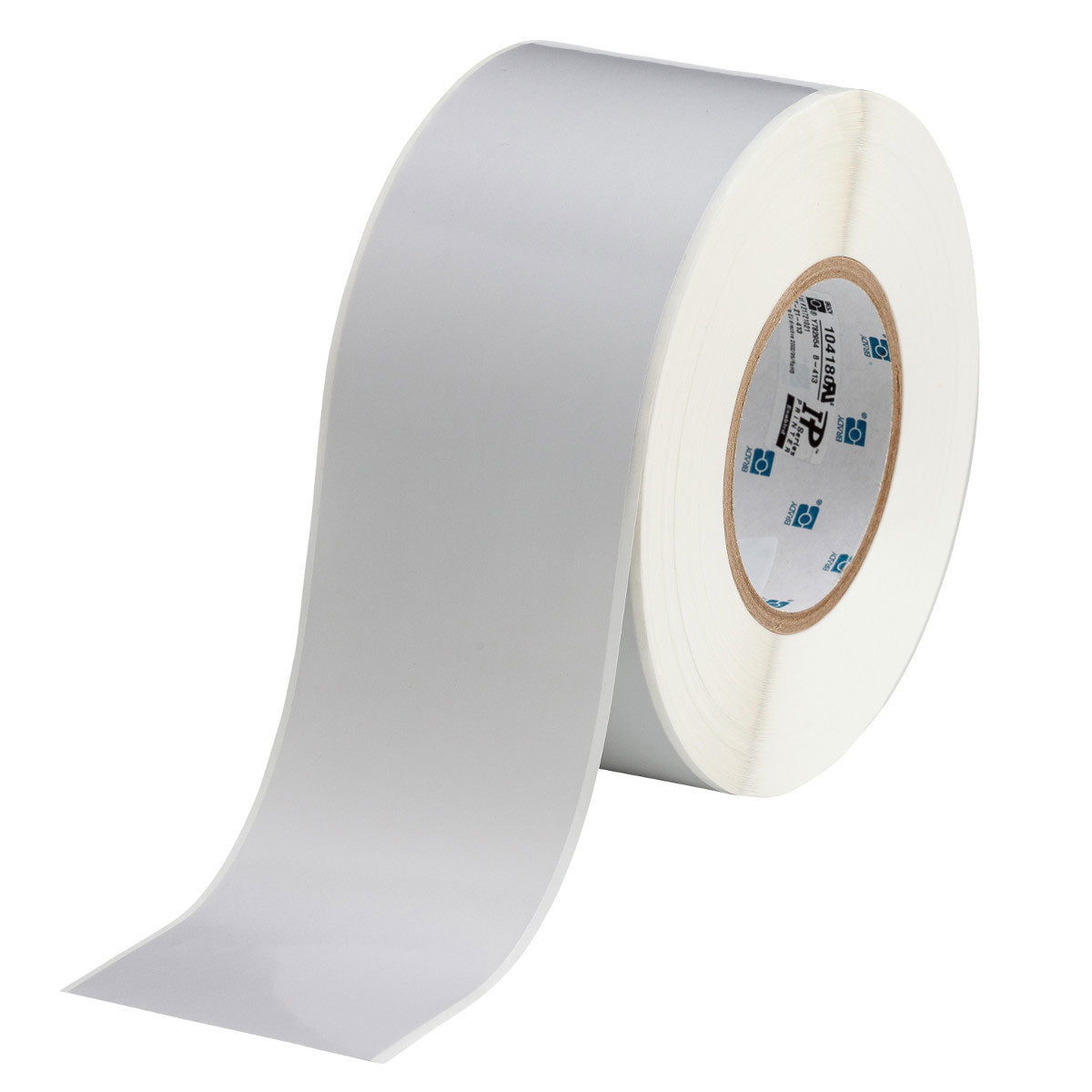 104180 - Etichette in rotolo in poliestere argento opaco con adesivo acrilico core 76 mm ROTOLO DA 1 ETICHETTA