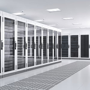 Rack a pavimento 19″ 22U 800×1000 porta ant. Grigliata e post. Doppio battente grigliata, doppi montanti gruppo 4 ventole canala passacavi laterale , colore Nero RAL 9005 COD ART AM8022-GG