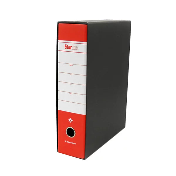 Registratore Starbox - dorso 8 cm - conf. 12 pezzi -protocollo 23 x 33 cm - rosso - Starline