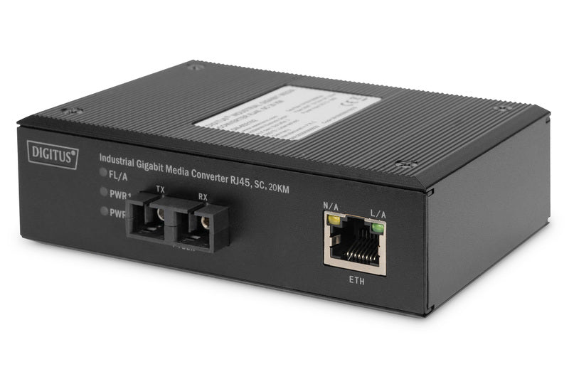 MEDIA CONVERTER INDUSTRIALE GIGABIT RJ45 SC 20 KM DIGITUS