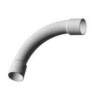 CURVA A 90° SERIE UNEL IN PVC GRIGIA