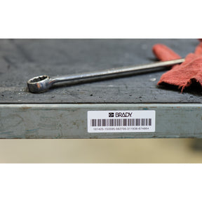 114786 - Etichette per tracciabilità di risorse e attrezzature in poliestere bianco lucido BMP71 ROTOLO DA 750 ETICHETTE
