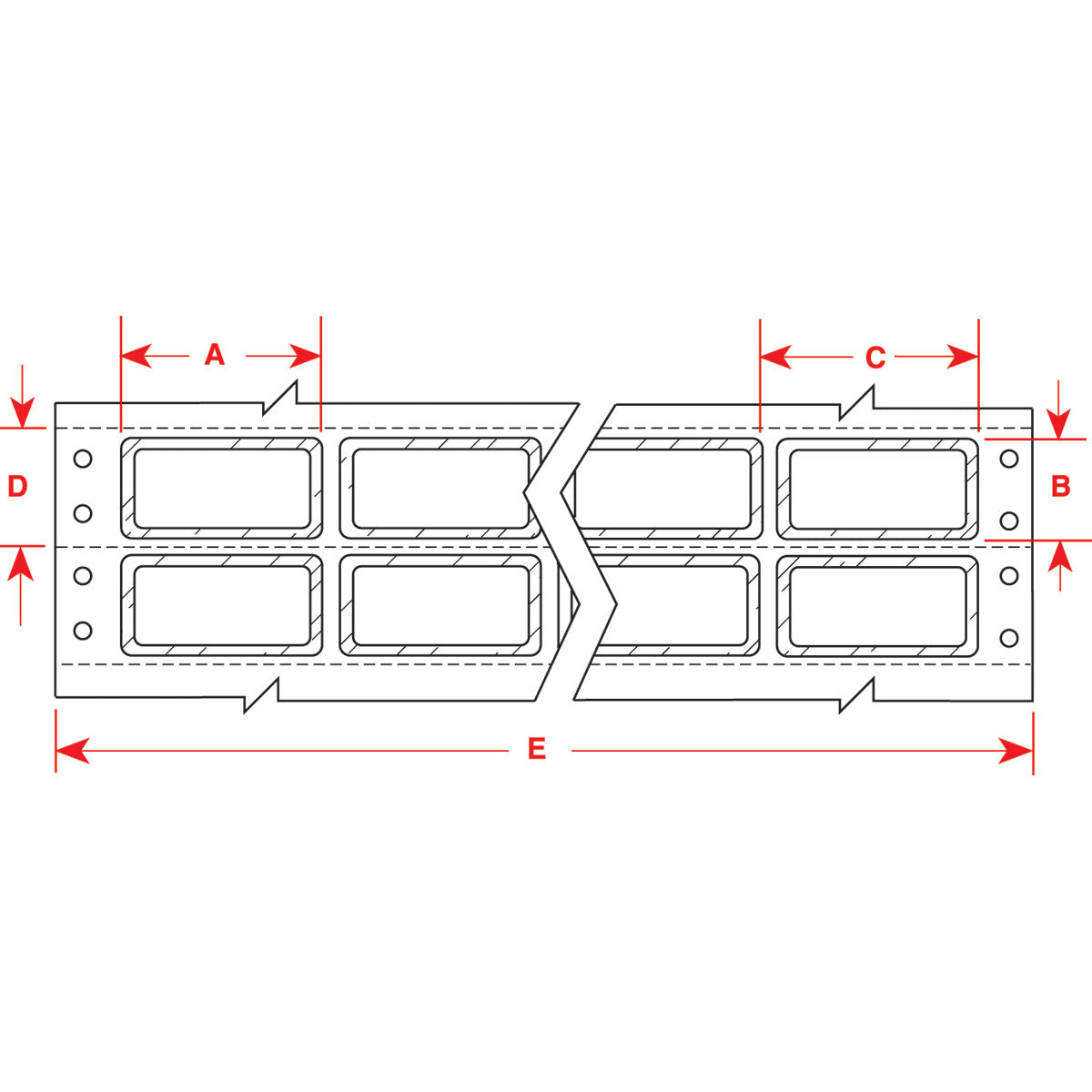 101853 - Etichette PermaShield ROTOLO DA 250 ETICHETTE