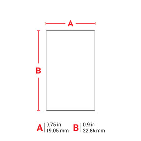 116381 - Etichette per identificazione generale in poliestere bianco opaco core 25 mm ROTOLO DA 1500 ETICHETTE