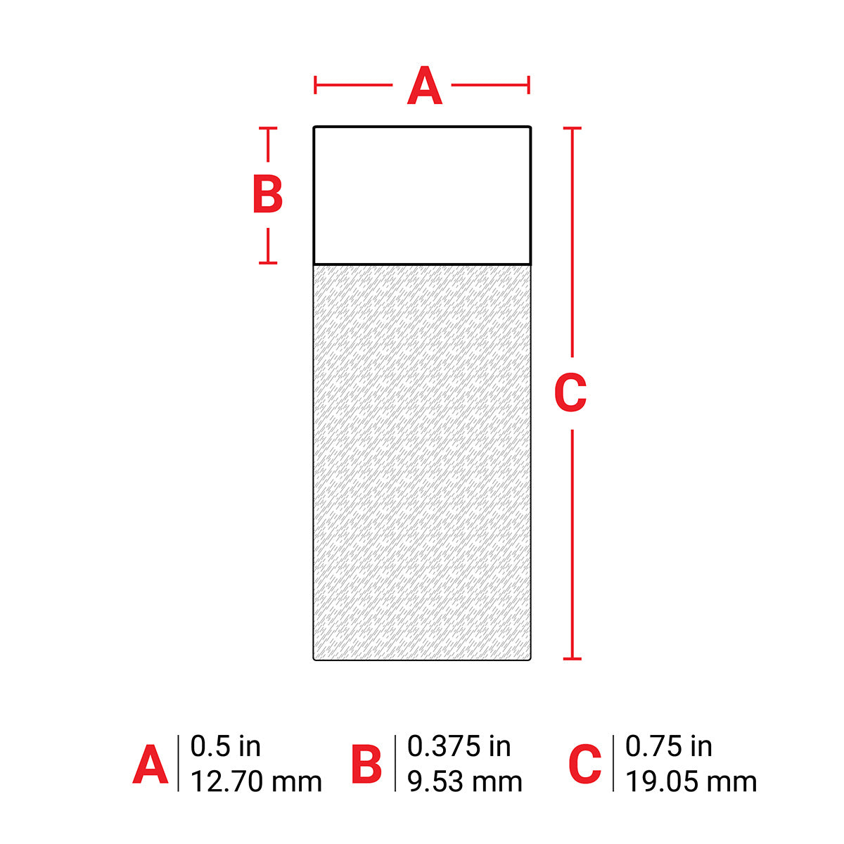 114871 - Etichette wrap around in vinile autolaminanti, bulk, per BMP61 BMP71 ROTOLO DA 5000 ETICHETTE