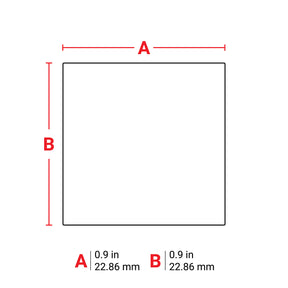 116383 - Etichette per identificazione generale in poliestere bianco opaco core 25 mm ROTOLO DA 1000 ETICHETTE