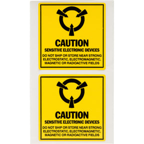 013903 - Etichette CAUTION SENSITIVE ELECTRONIC DEVICES DO NOT SHIP OR STORE ROTOLO DA 500 ETICHETTE