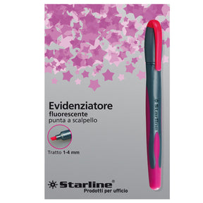 Carta fotocopie - A4 - 80 gr - bianco - Starline - conf. 5 risme da 500 fogli + in omaggio Evidenziatore a penna - punta scalpello - tratto da 1,0-4,0mm - fucsia - Starline