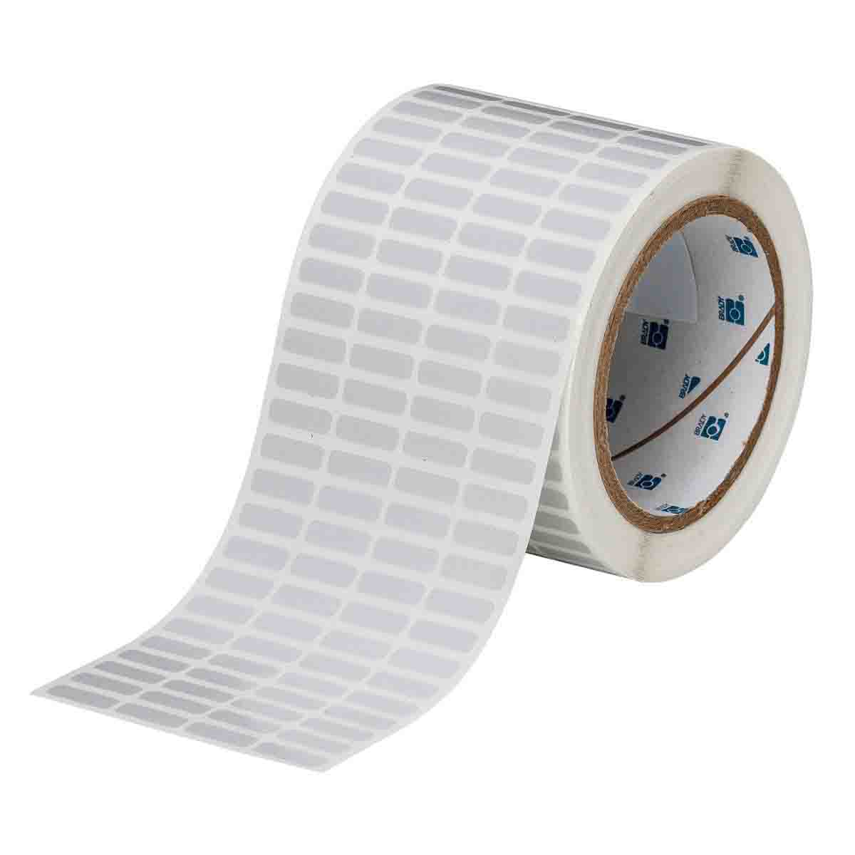 104183 - Etichette in poliestere argento opaco con adesivo base gomma core 76 mm ROTOLO DA 10000 ETICHETTE
