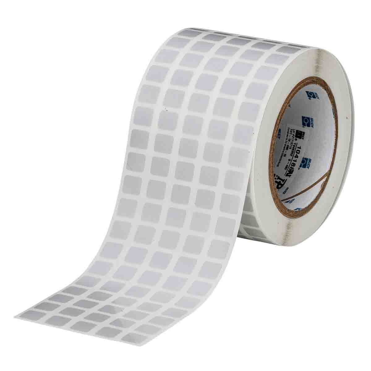 104173 - Etichette in poliestere argento opaco con adesivo acrilico core 76 mm ROTOLO DA 10000 ETICHETTE