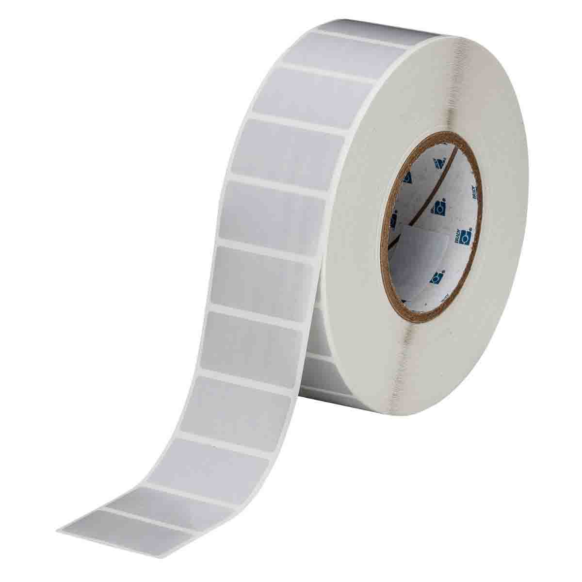 104190 - Etichette in poliestere argento opaco con adesivo base gomma core 76 mm ROTOLO DA 3000 ETICHETTE