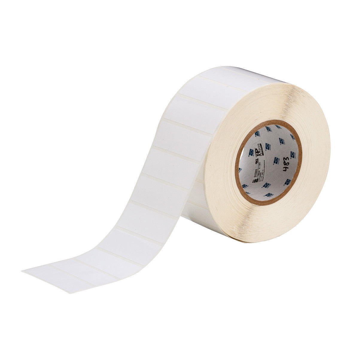 031332 - Etichette in poliestere lucido ad alta adesione con adesivo base gomma core 76 mm ROTOLO DA 3000 ETICHETTE