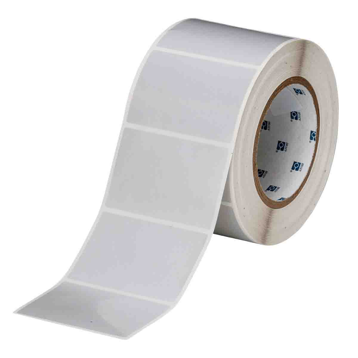104193 - Etichette in poliestere argento opaco con adesivo base gomma core 76 mm ROTOLO DA 1000 ETICHETTE