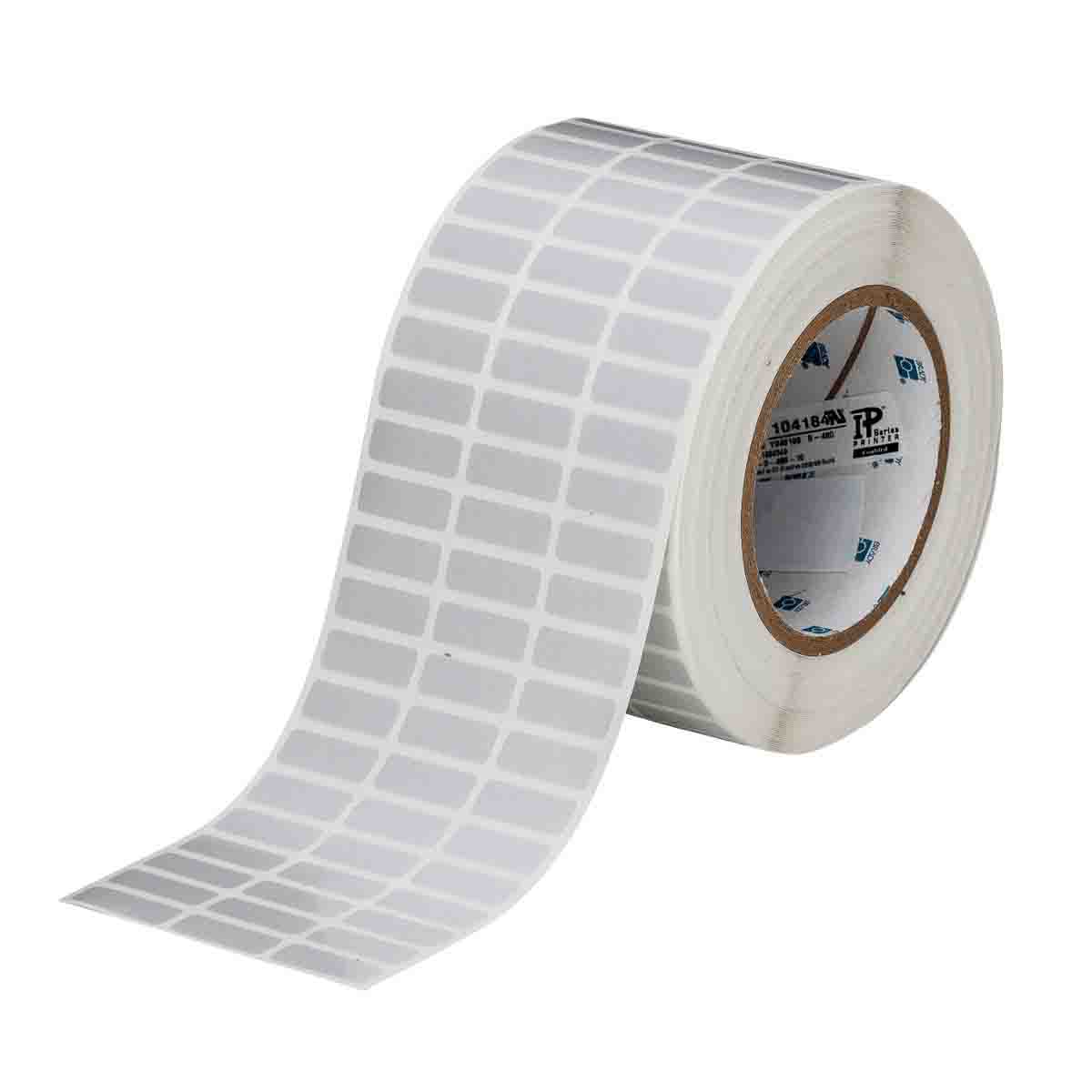 104184 - Etichette in poliestere argento opaco con adesivo base gomma core 76 mm ROTOLO DA 10000 ETICHETTE