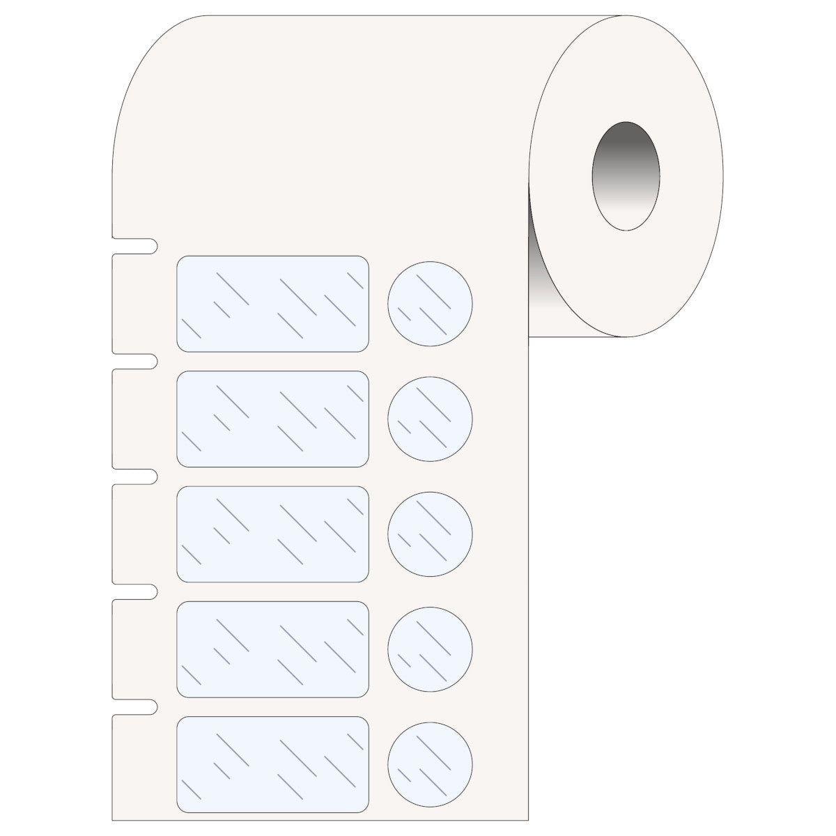 302995 - Etichette in polipropilene core 76 mm ROTOLO DA 3000 SET ETICHETTE