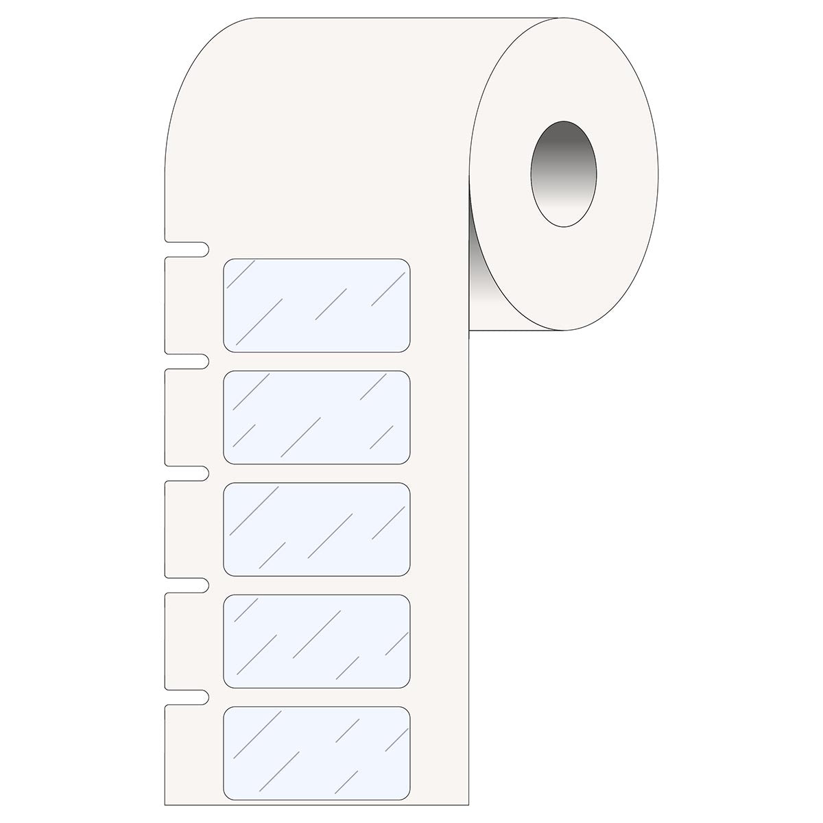 302984 - Etichette in polipropilene core 25 mm ROTOLO DA 2500 ETICHETTE