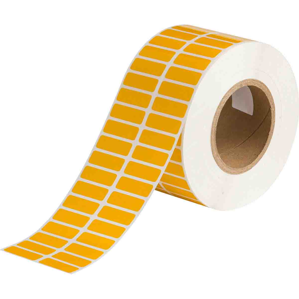132412 - Etichette per codici a barre e targhe di identificazione in poliestere giallo lucido core 76 mm ROTOLO DA 10000 ETICHETTE