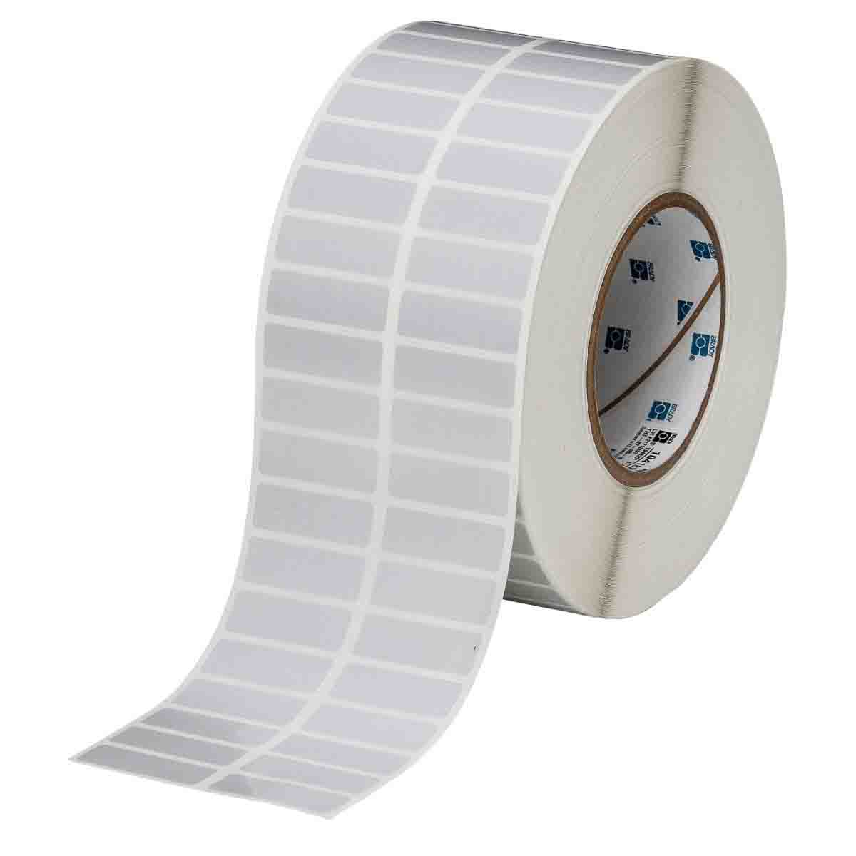 104187 - Etichette in poliestere argento opaco con adesivo base gomma core 76 mm ROTOLO DA 10000 ETICHETTE