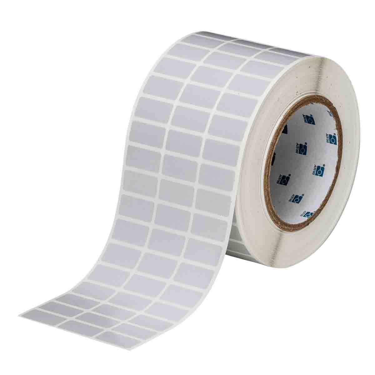 104185 - Etichette in poliestere argento opaco con adesivo base gomma core 76 mm ROTOLO DA 10000 ETICHETTE