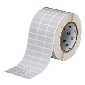 104185 - Etichette in poliestere argento opaco con adesivo base gomma core 76 mm ROTOLO DA 10000 ETICHETTE