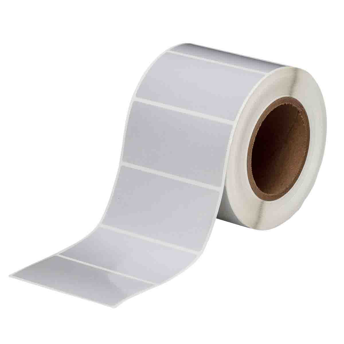 104179 - Etichette in poliestere argento opaco con adesivo acrilico core 76 mm ROTOLO DA 1000 ETICHETTE