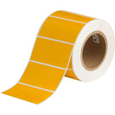 132417 - Etichette per codici a barre e targhe di identificazione in poliestere giallo lucido core 76 mm ROTOLO DA 1000 ETICHETTE