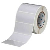 104194 - Etichette in poliestere argento opaco con adesivo base gomma core 76 mm ROTOLO DA 1000 ETICHETTE