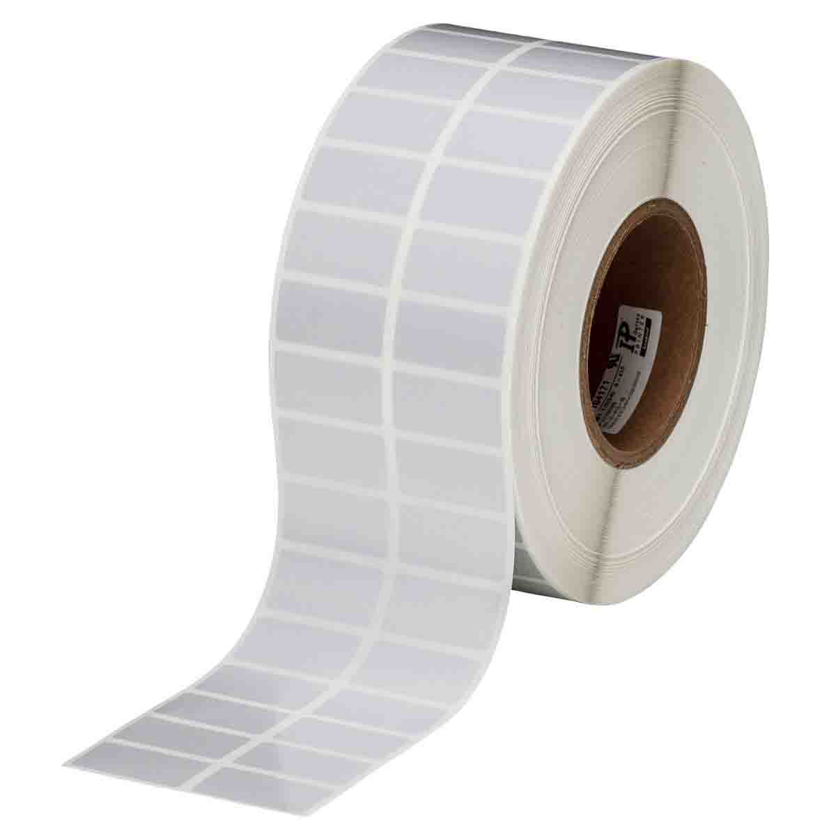104186 - Etichette in poliestere argento opaco con adesivo base gomma core 76 mm ROTOLO DA 10000 ETICHETTE