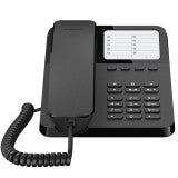 Gigaset DESK 400 - Telefono da tavolo o parete - Telefonare in Modo Semplice - Selezione DTMF o a Impulsi Regolabile, Nero