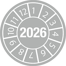 Etichette antimanomissione con data di ispezione Anno 2026