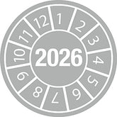 Etichette antimanomissione con data di ispezione Anno 2026