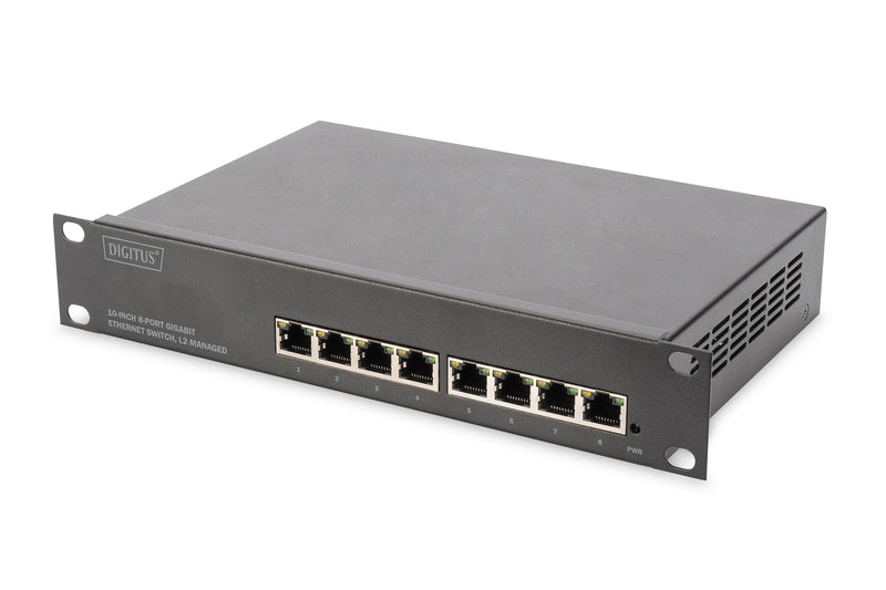 DIGITUS SWITCH GIGABIT ETHERNET DA 8 PORTE A 10 POLLICI, GESTITO L2+