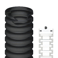 TUBO CORRUGATO IMQ MEDIO NERO DA MT.50 C/TIRAFILO D.16